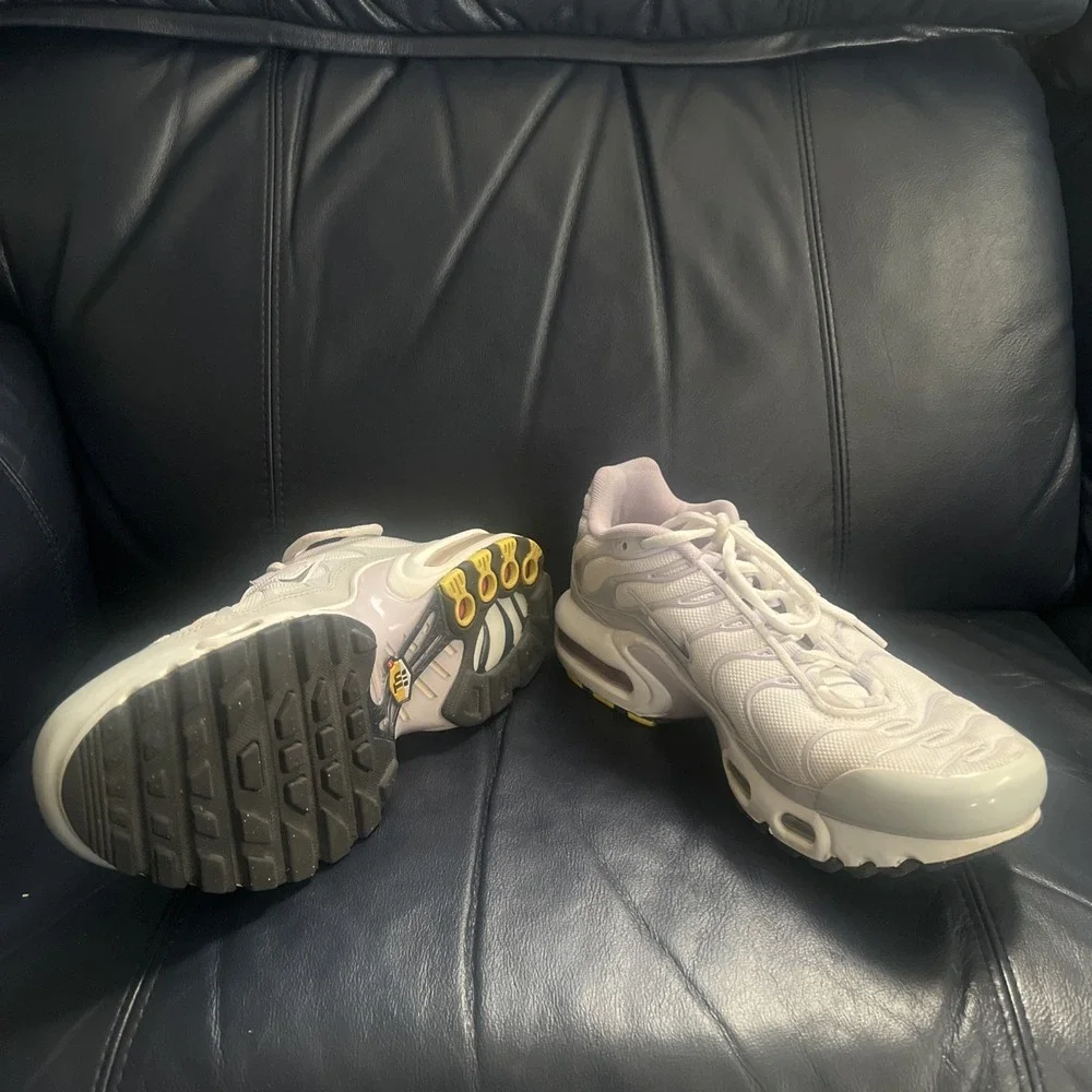 Y2K Urban Streetwear Nike Air Max Plus Girls Sneakers Purple Grey Size 6Y